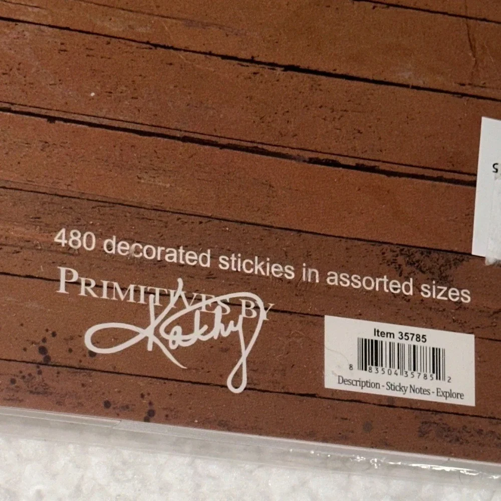 Primitives by Kathy Travel Sticky Note Set 480 Count Kraft Paper Wanderlust New